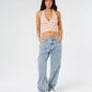 Rip Curl Topanga Canyon Rib Halter Neck Top - Peach