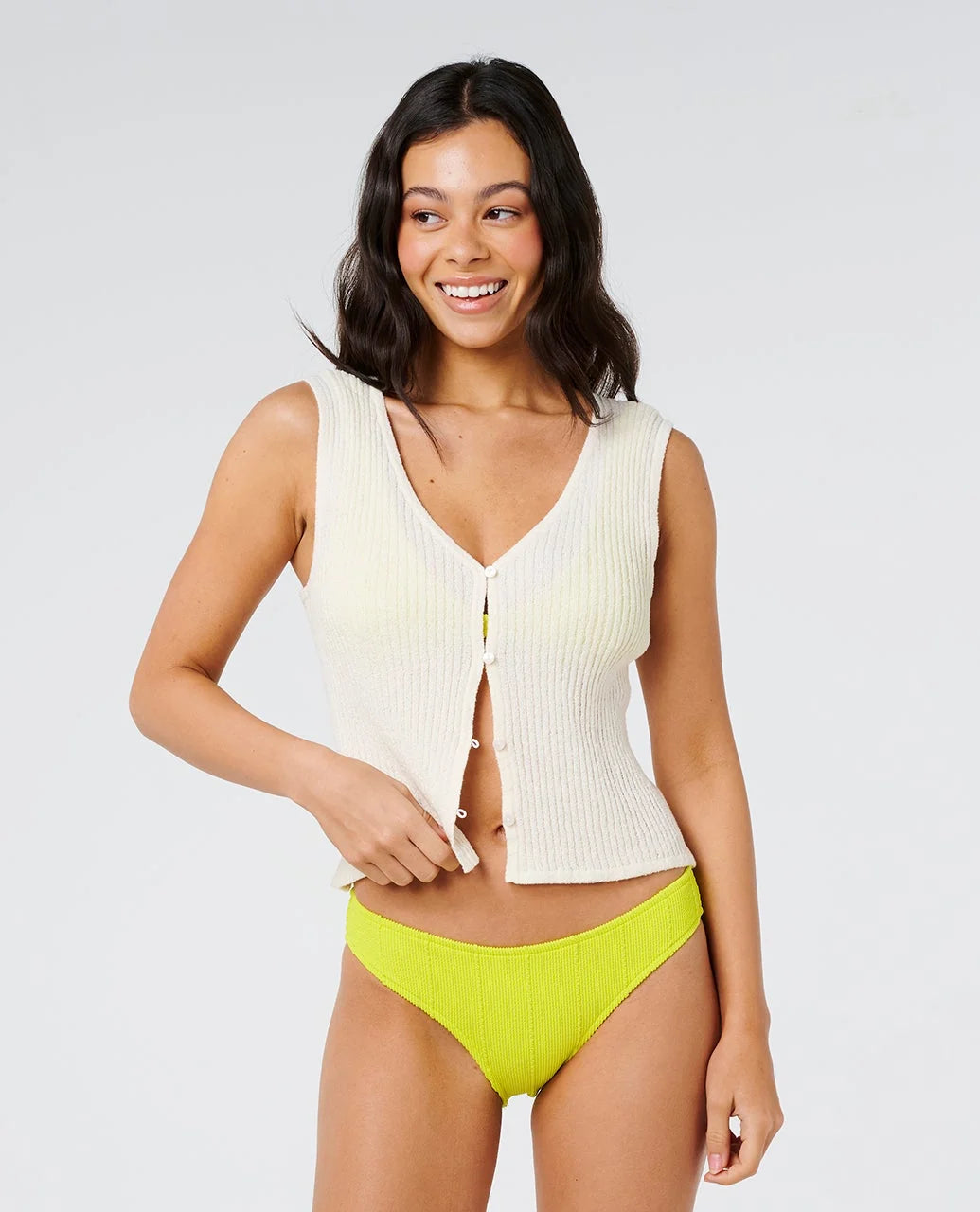 Rip Curl Catalina Island Knit Vest - Off White