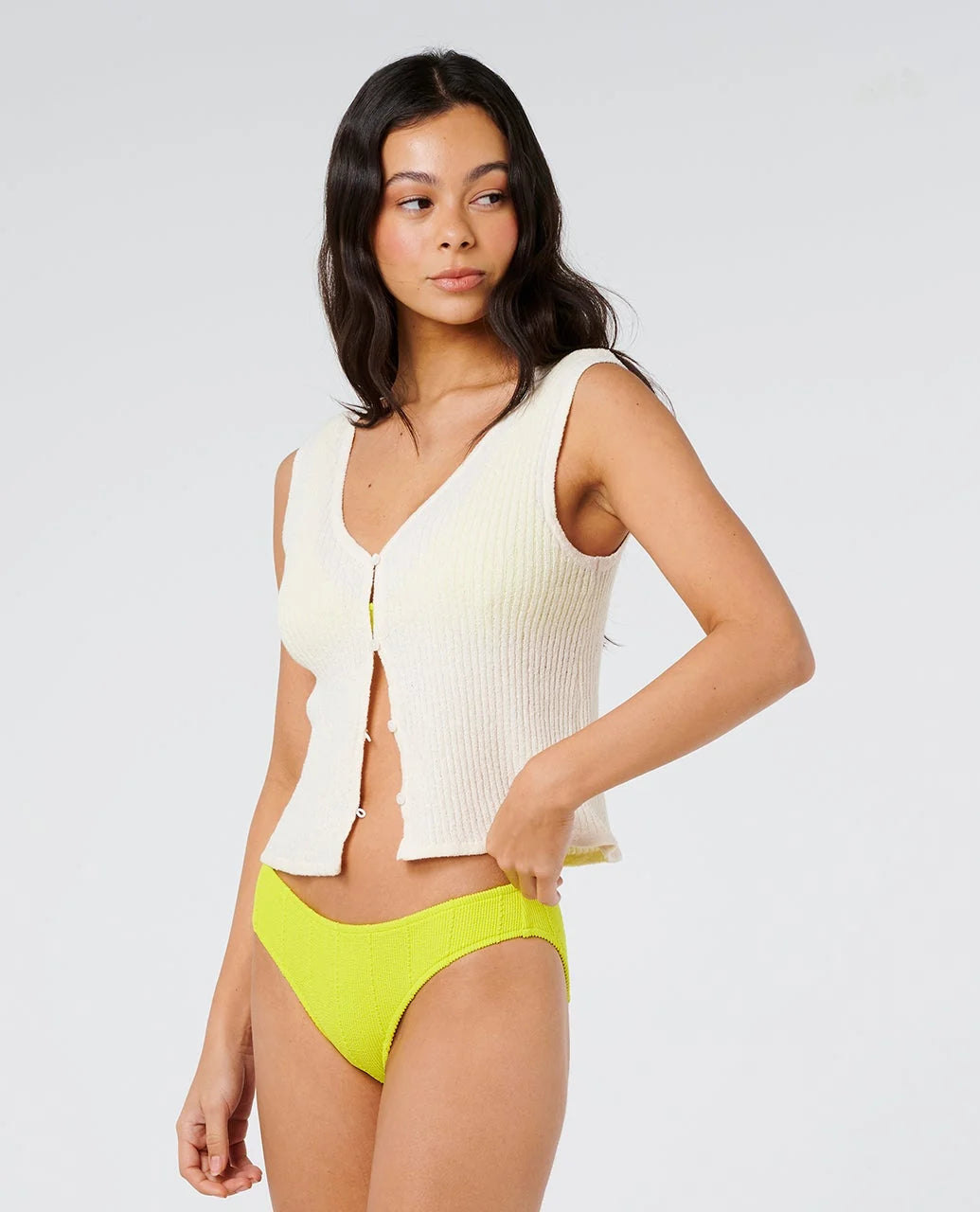Rip Curl Catalina Island Knit Vest - Off White