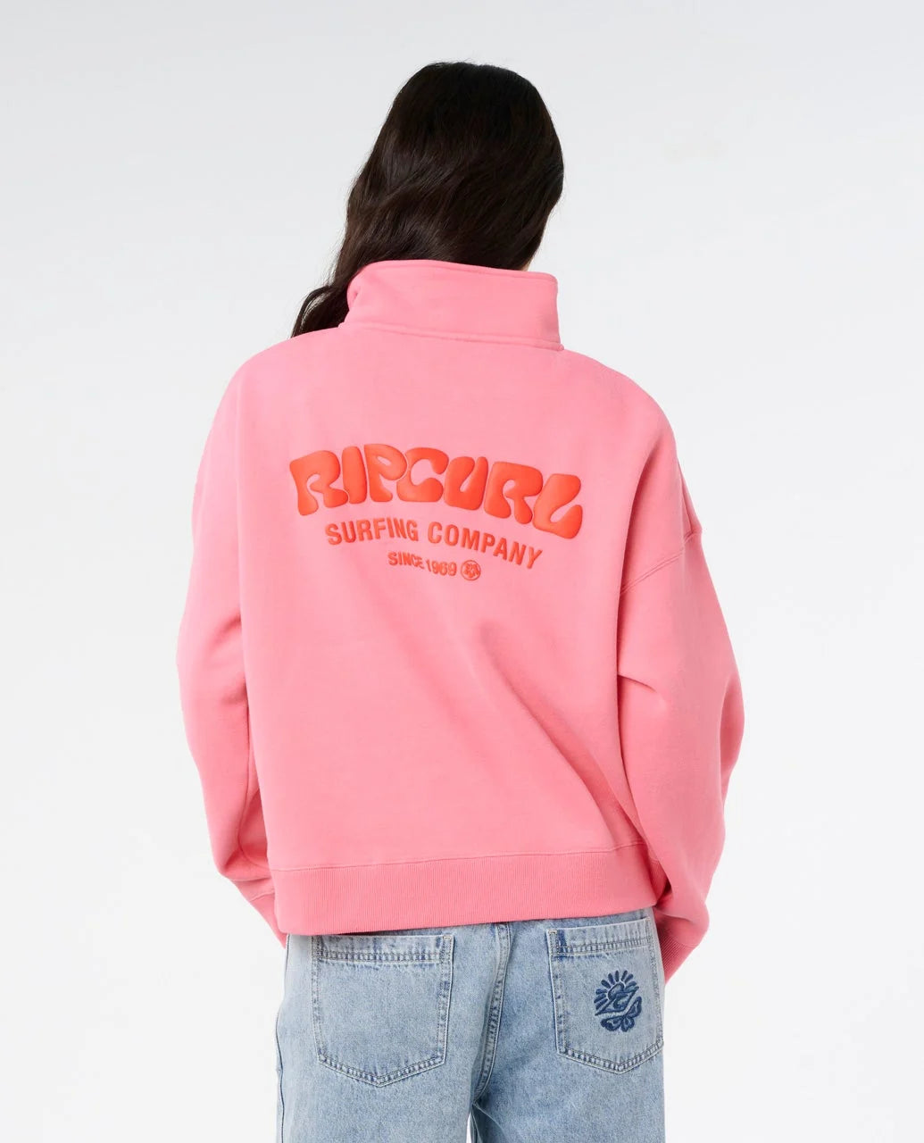 Rip Curl Surf Puff 1/4 Zip - Pink