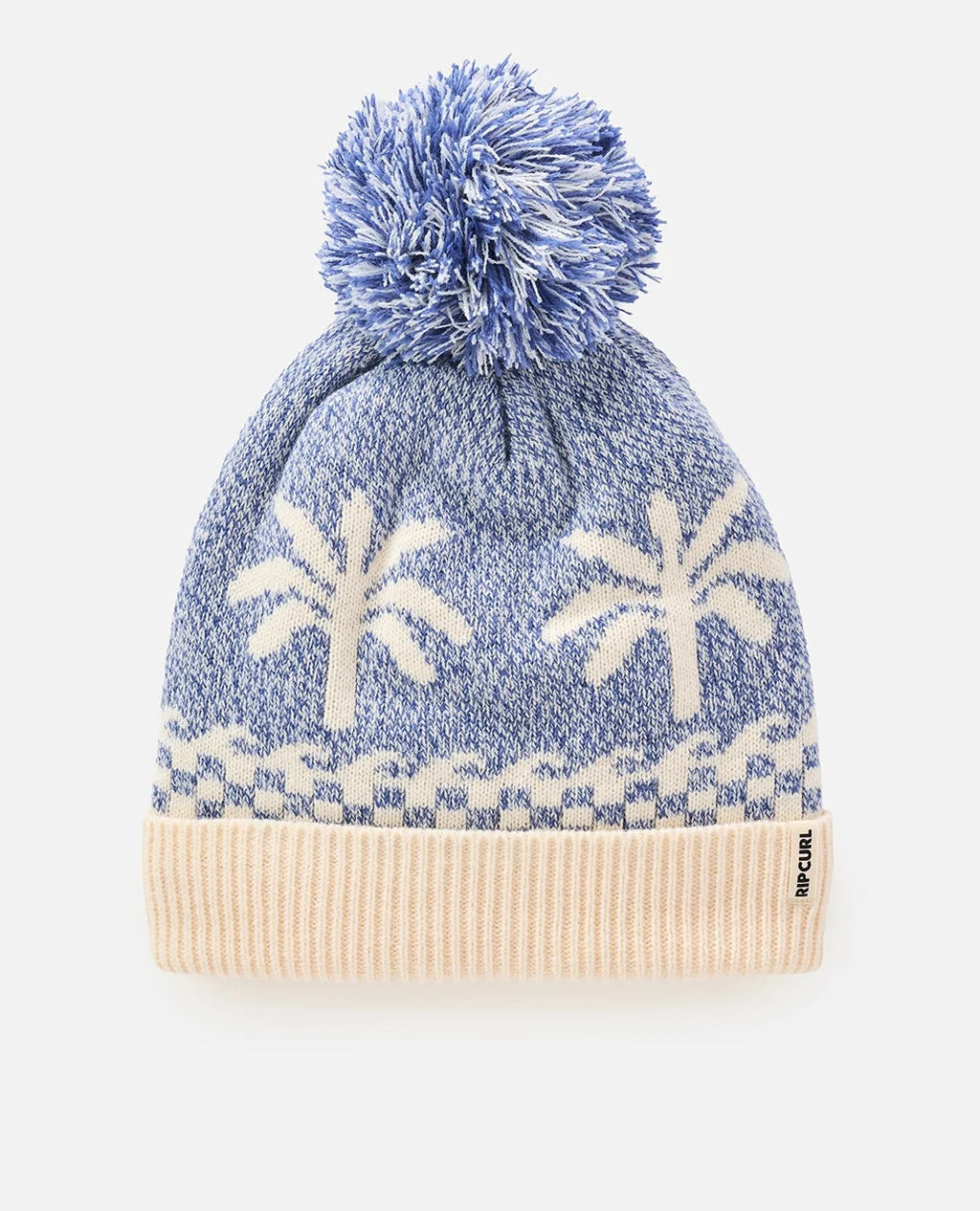 Rip Curl Jacquard Pom Pom Beanie - Mid Blue