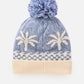 Rip Curl Jacquard Pom Pom Beanie - Mid Blue