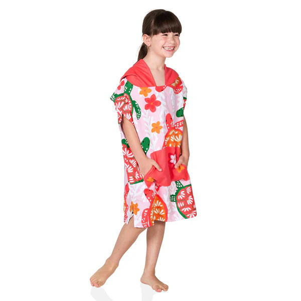 Dock & Bay Poncho Kids - Turtley Tropical