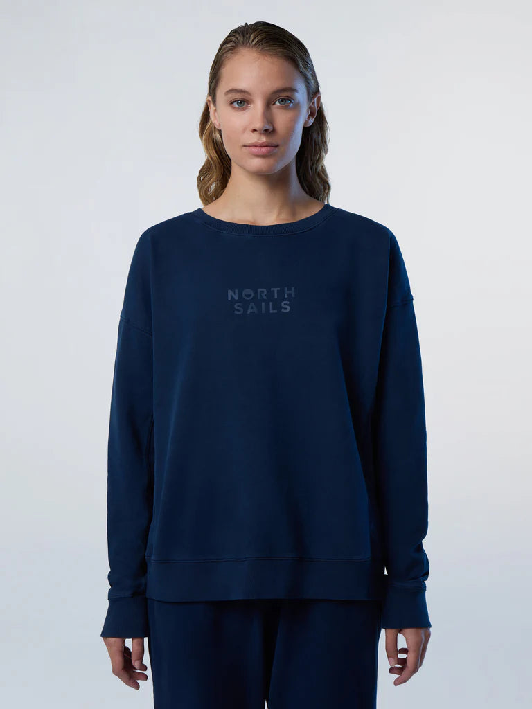 North Sails Crewneck Sweatshirt with Graphic - Navy Blue