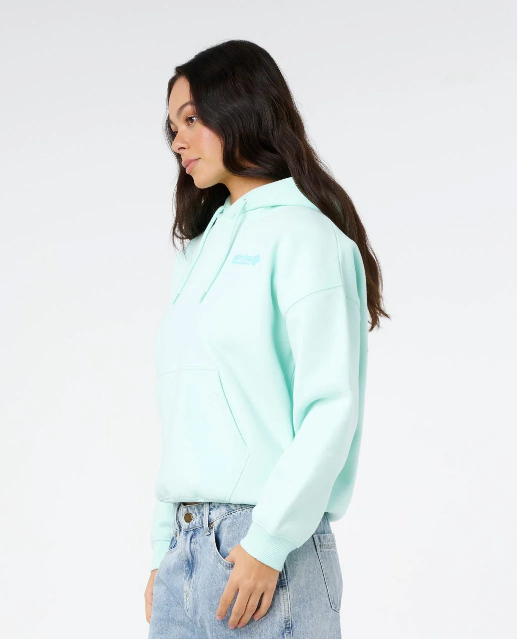 Rip Curl Surf Puff Relaxed Hoodie - Light Blue