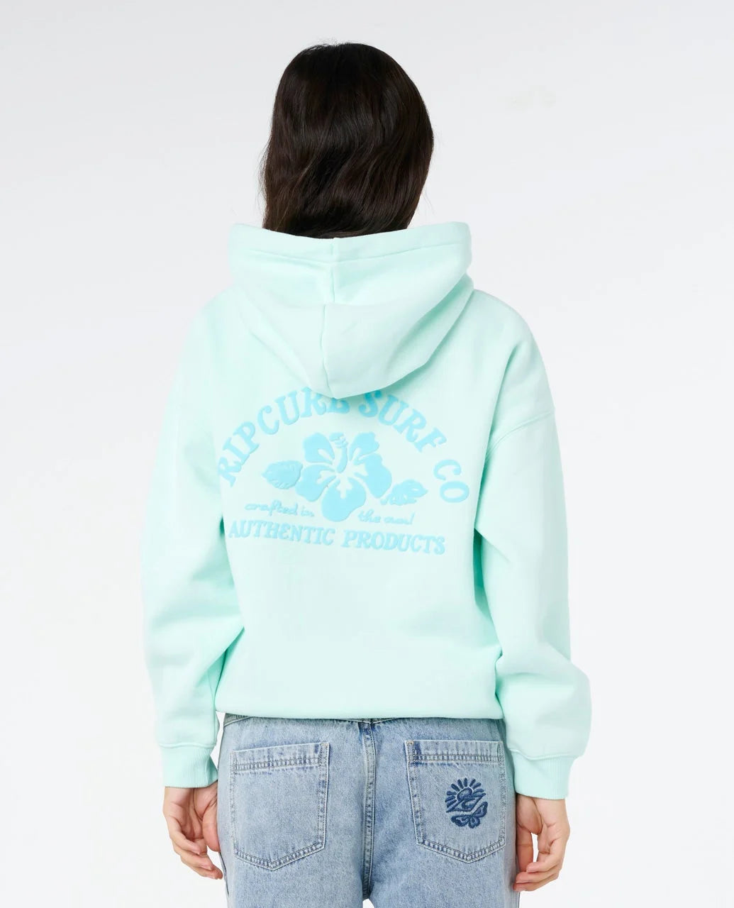 Rip Curl Surf Puff Relaxed Hoodie - Light Blue