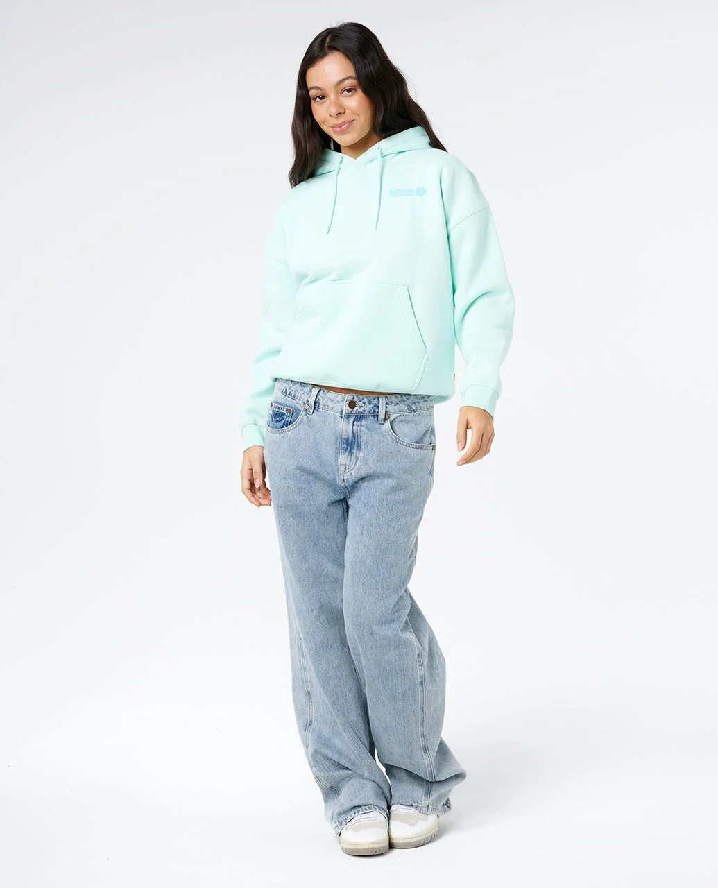 Rip Curl Surf Puff Relaxed Hoodie - Light Blue
