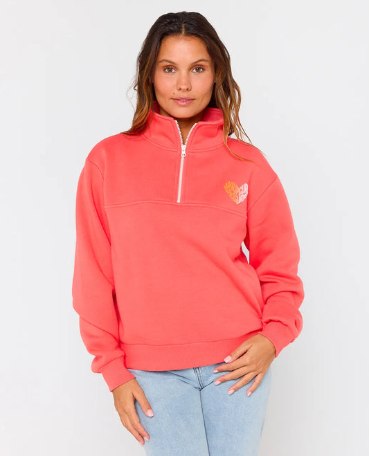 Rip Curl Half Zip Fleece - Watermelon