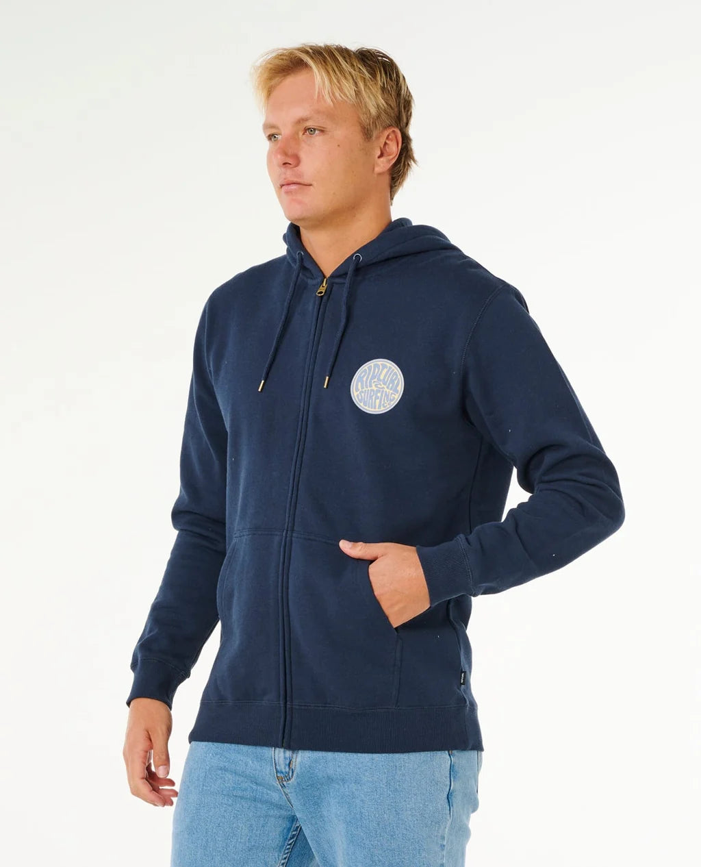 Rip Curl Zip Through Hoodie - Dark Navy
