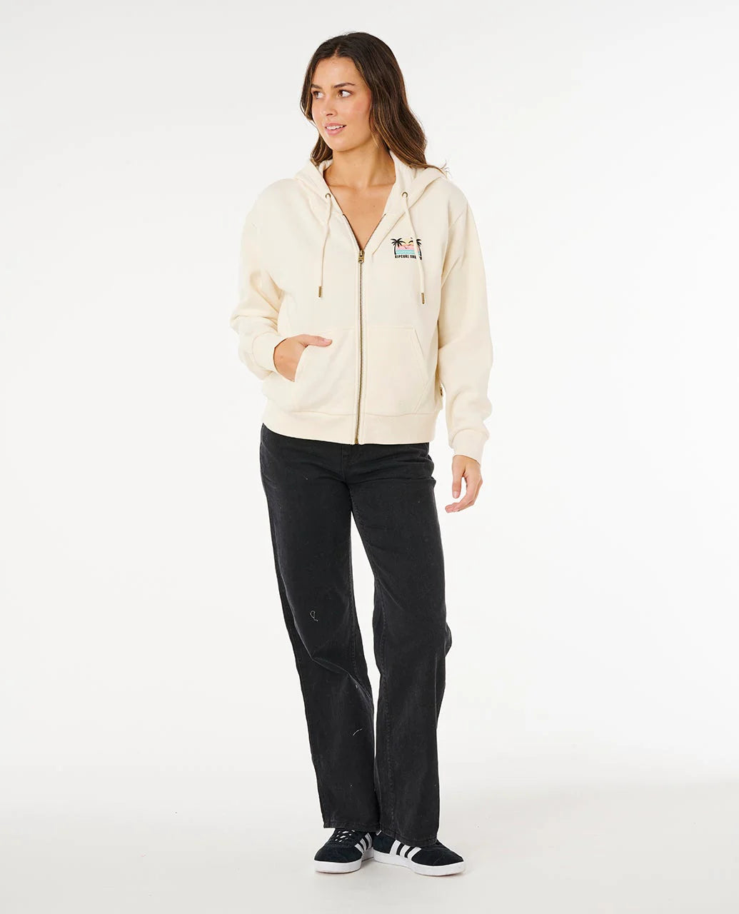 Rip Curl Aloha Zip Thru Fleece - Bone