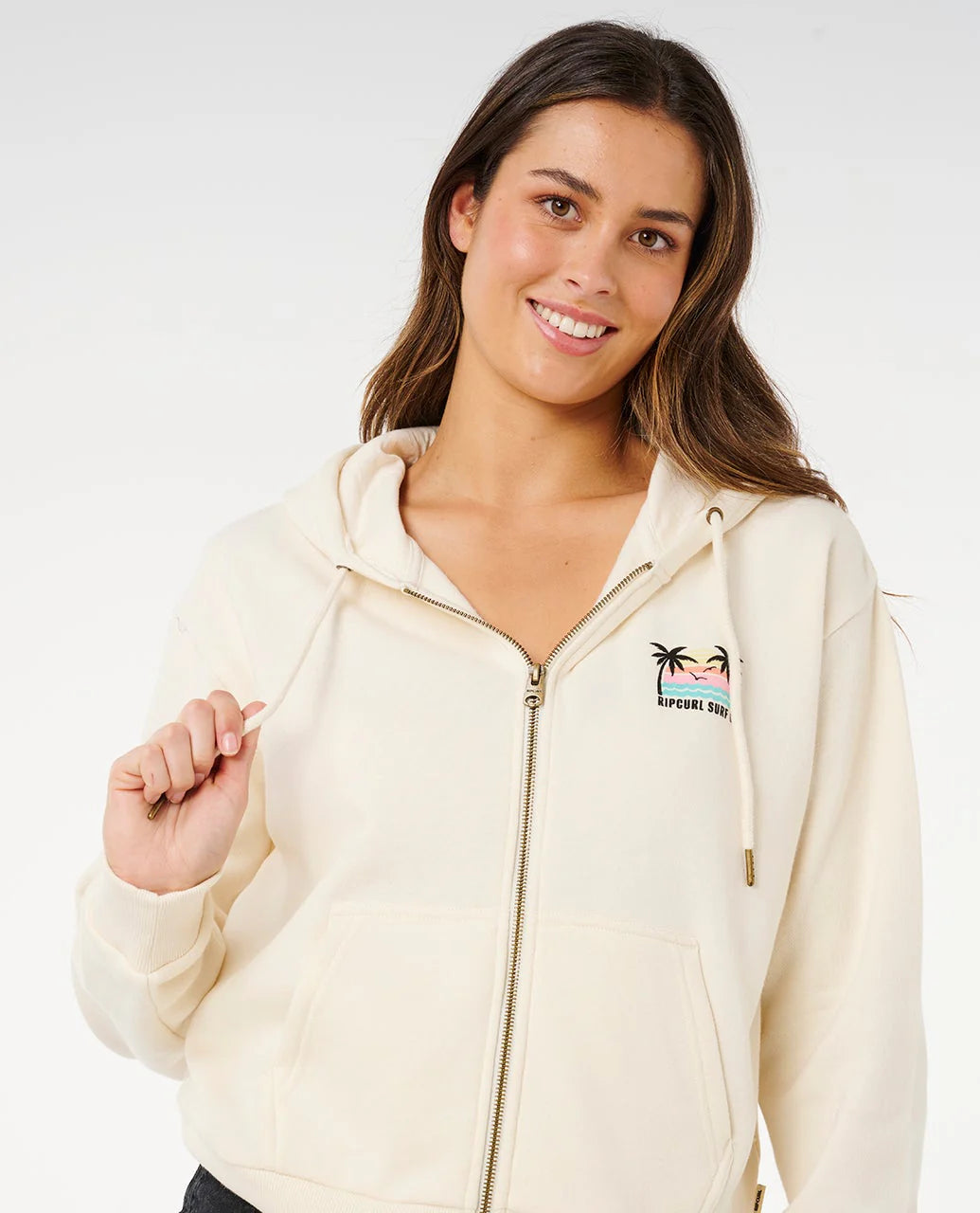 Rip Curl Aloha Zip Thru Fleece - Bone