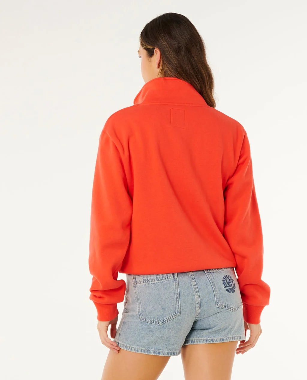 Rip Curl Heart Half Zip Sweatshirt - Red