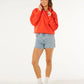 Rip Curl Heart Half Zip Sweatshirt - Red