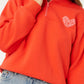 Rip Curl Heart Half Zip Sweatshirt - Red