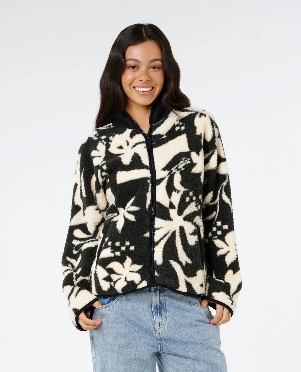 Rip Curl Catalina Island Zip Through Polar Fleece - Black