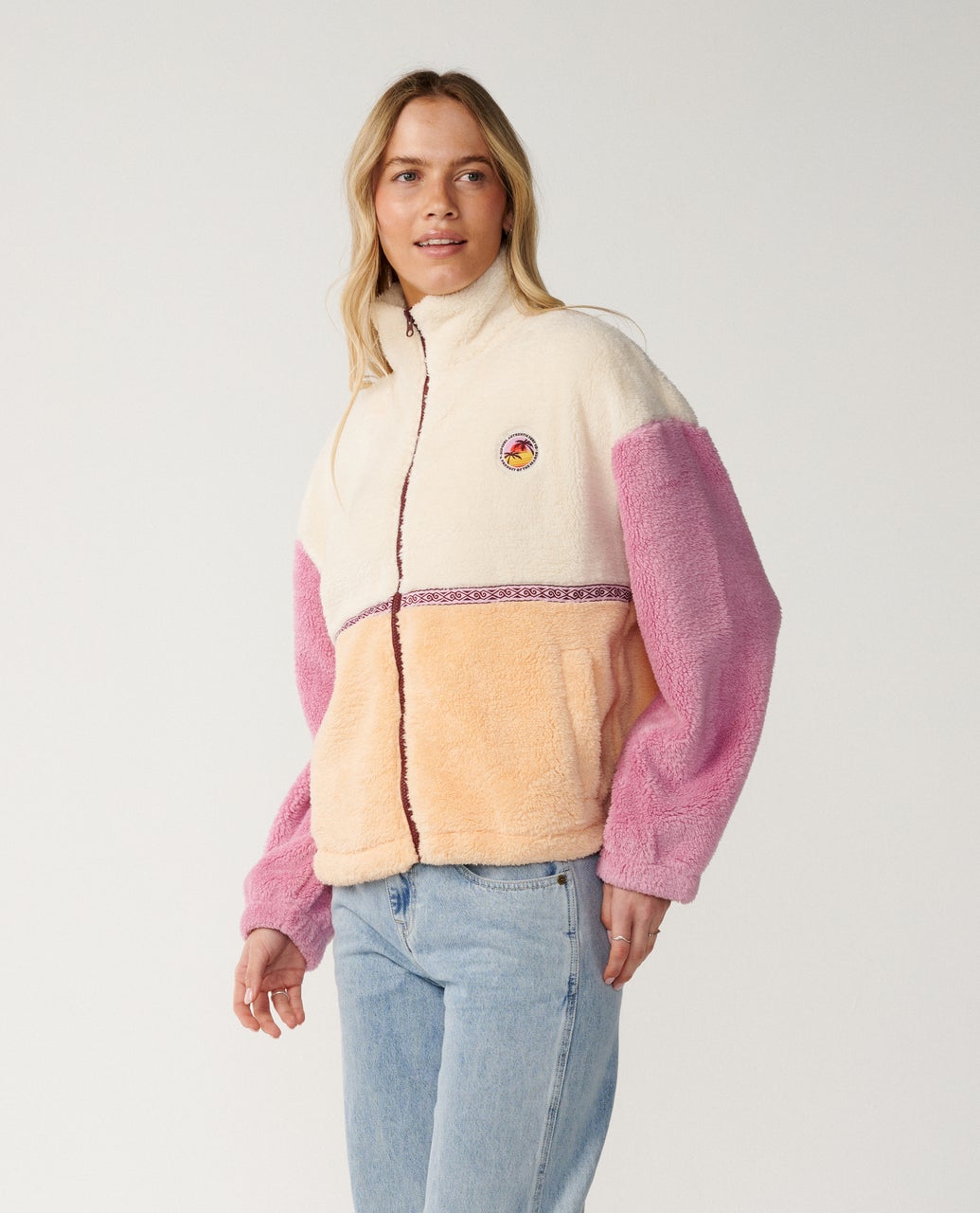 Rip Curl Surf Revival Heritage Zip Through Polar Fleece - Shell