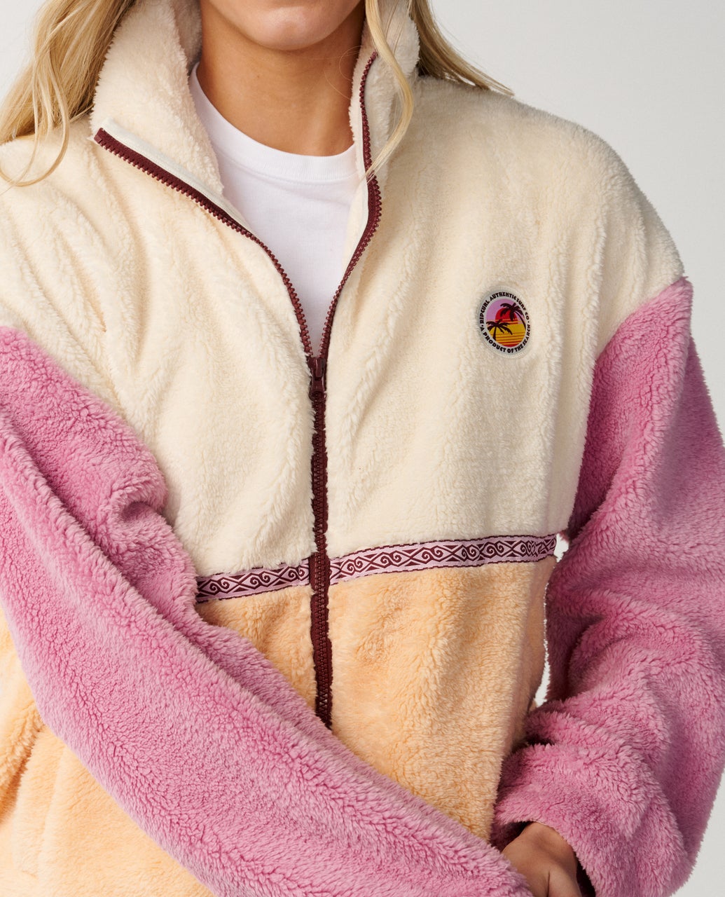 Rip Curl Surf Revival Heritage Zip Through Polar Fleece - Shell
