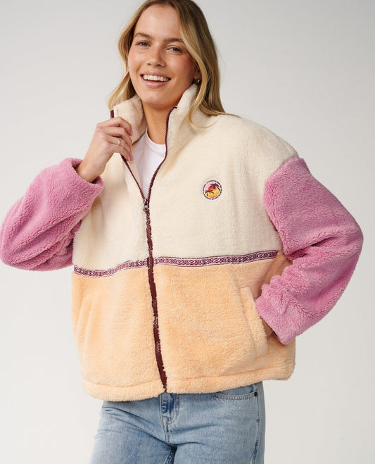 Rip Curl Surf Revival Heritage Zip Through Polar Fleece - Shell