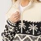 Rip Curl Bossa Nova Quarter Zip Polar Fleece - Black/White