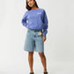 Rip Curl Surf Puff Raglan Relaxed Crew - Bright Lilac