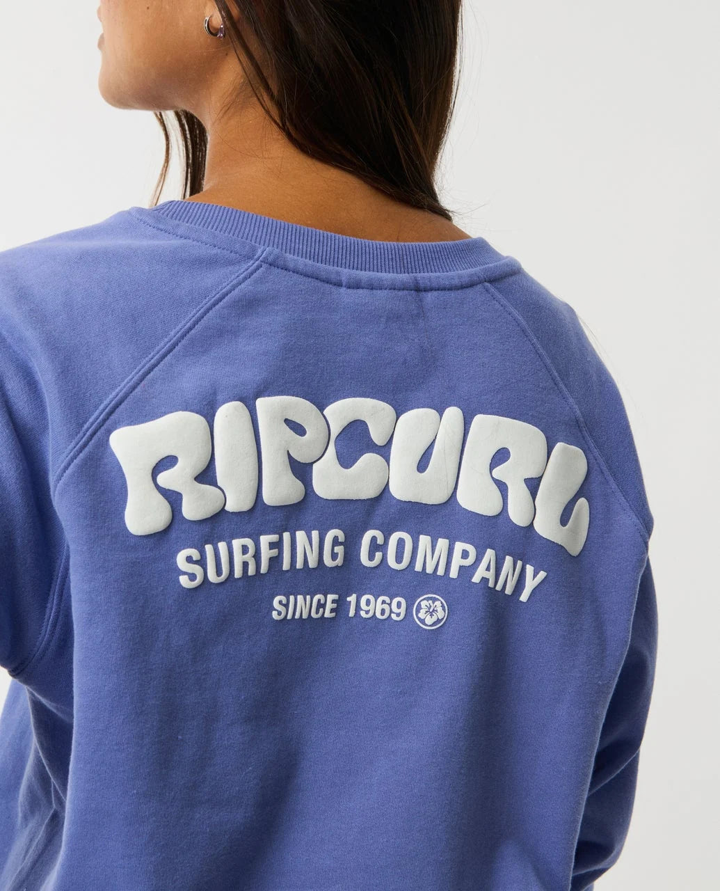 Rip Curl Surf Puff Raglan Relaxed Crew - Bright Lilac