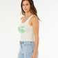 Rip Curl Ocean Break Rib Tank - Bone