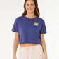 Rip Curl Surf Side Cropped Tee - Navy
