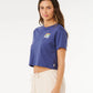 Rip Curl Surf Side Cropped Tee - Navy