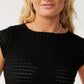 Rip Curl Bossa Nova Textured Short Sleeve Tee - Black