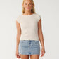 Rip Curl Bossa Nova Textured Shirt Sleeve Tee - Bone