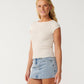 Rip Curl Bossa Nova Textured Shirt Sleeve Tee - Bone