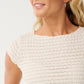 Rip Curl Bossa Nova Textured Shirt Sleeve Tee - Bone