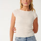 Rip Curl Bossa Nova Textured Shirt Sleeve Tee - Bone
