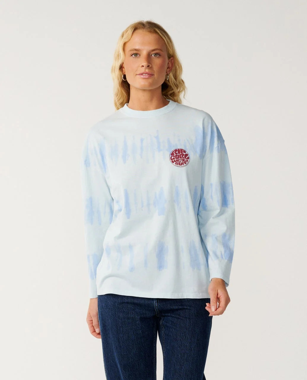 Rip Curl Stephanie Gilmore Tie Dye Long Sleeve Tee - Sky Blue