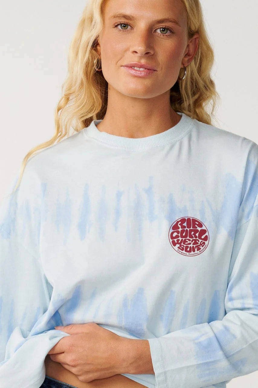 Rip Curl Stephanie Gilmore Tie Dye Long Sleeve Tee - Sky Blue