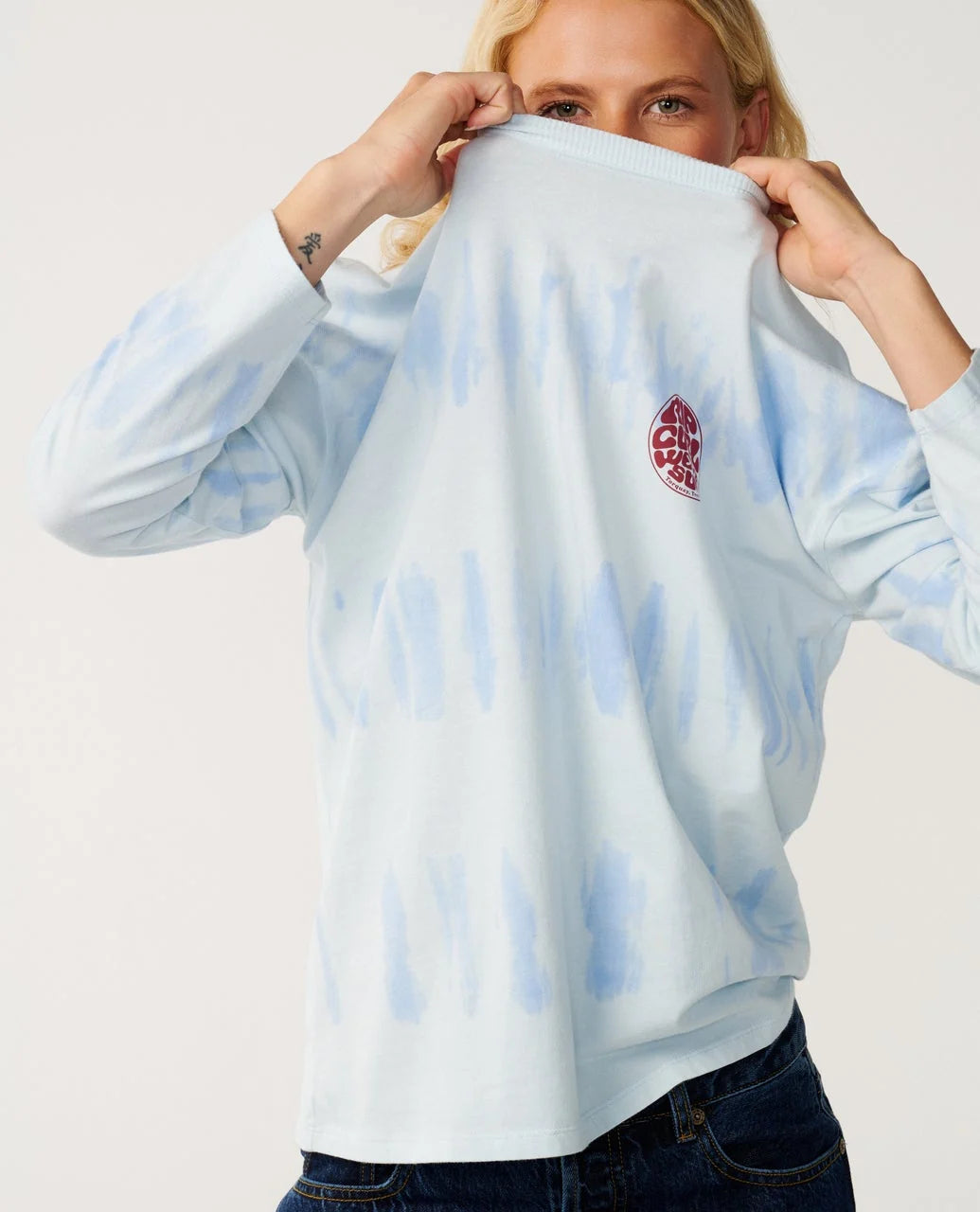 Rip Curl Stephanie Gilmore Tie Dye Long Sleeve Tee - Sky Blue