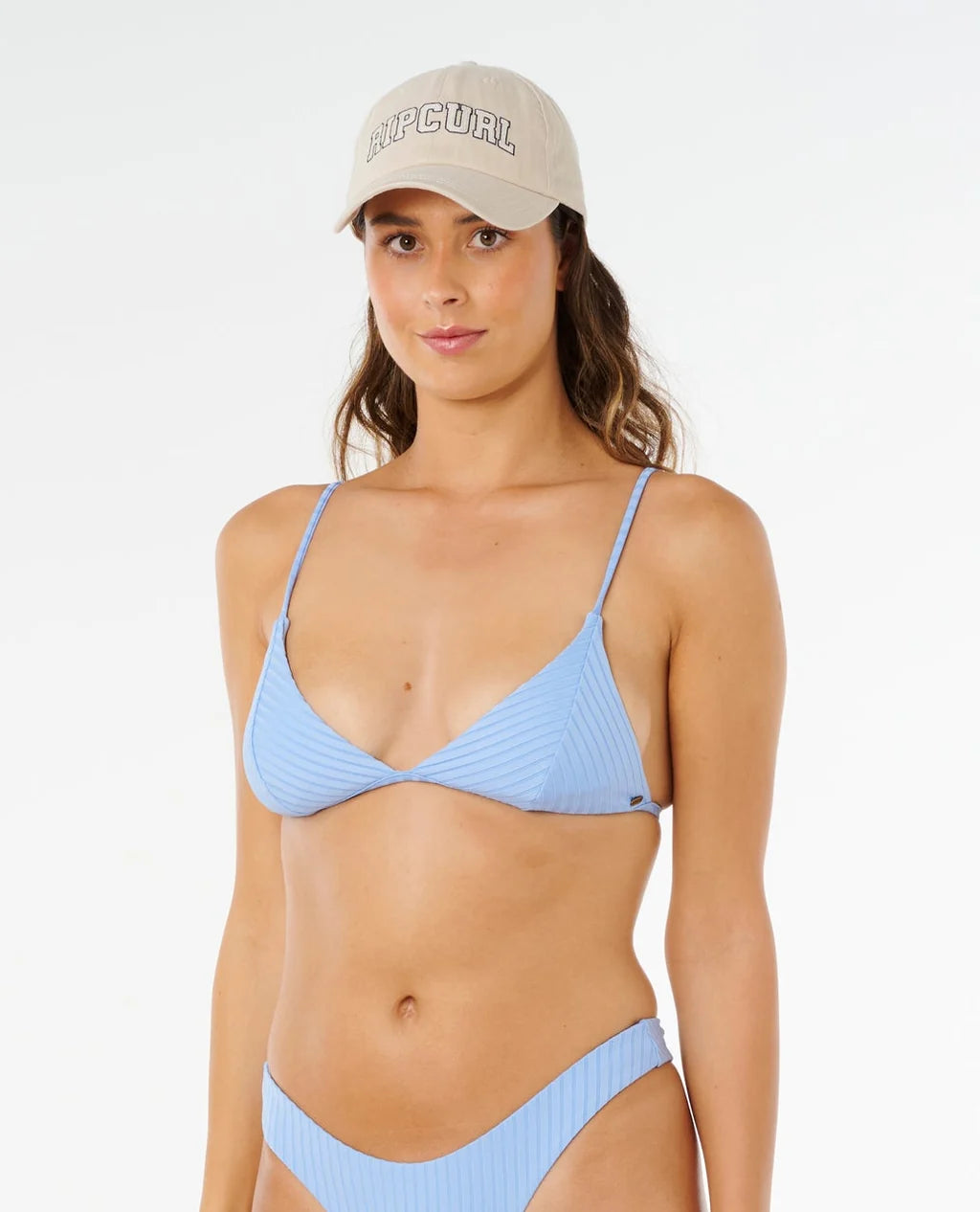 Rip Curl Premium Surf Banded Fix Triangle Bikini - Light Blue