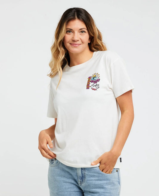Rip Curl Archive Butterfly Tee - Bone