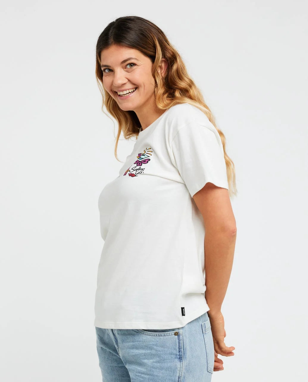 Rip Curl Archive Butterfly Tee - Bone
