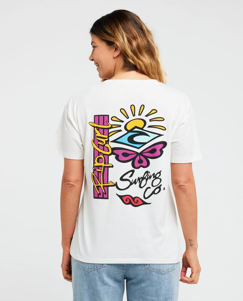 Rip Curl Archive Butterfly Tee - Bone