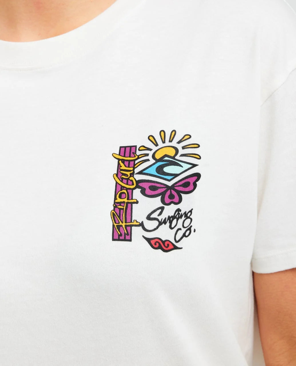 Rip Curl Archive Butterfly Tee - Bone