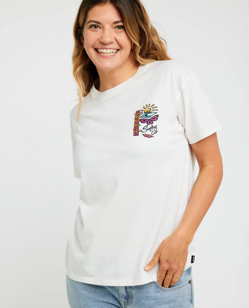 Rip Curl Archive Butterfly Tee - Bone