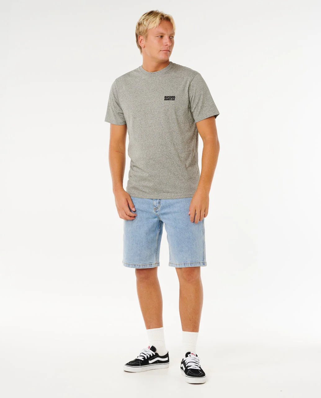 Rip Curl Easy Embroidered Tee - Grey Marle