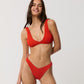 Rip Curl Vibe Surf Bralette Bikin Top - Red