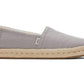 Toms Womens Alpargata Rope - Drizzle Grey