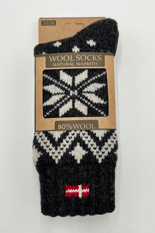 Wool-Wear Norwegian Wool Socks - Icestar Anthracite