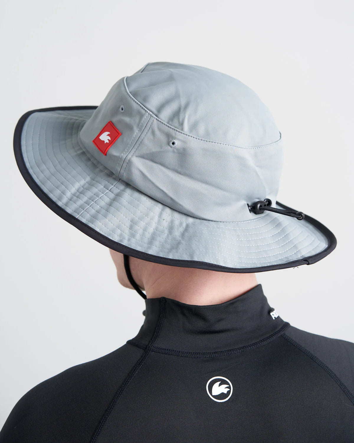 Rooster Wide Brimmed UV Hat - Light Grey