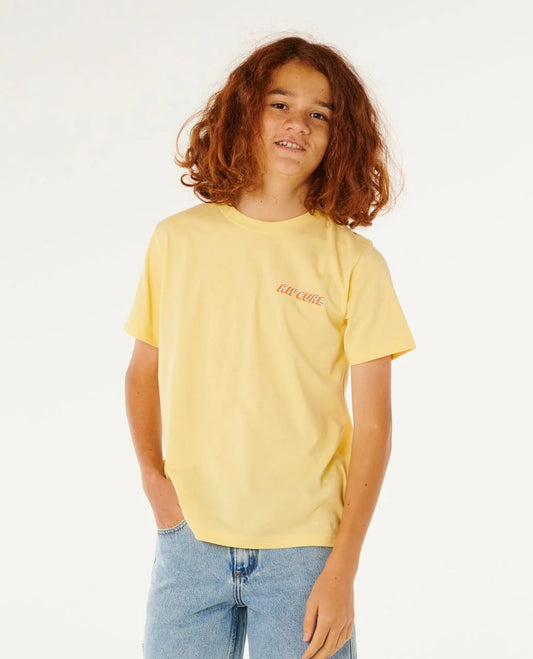 Rip Curl Boys Eternal Shred Logo Tee - Sunlight