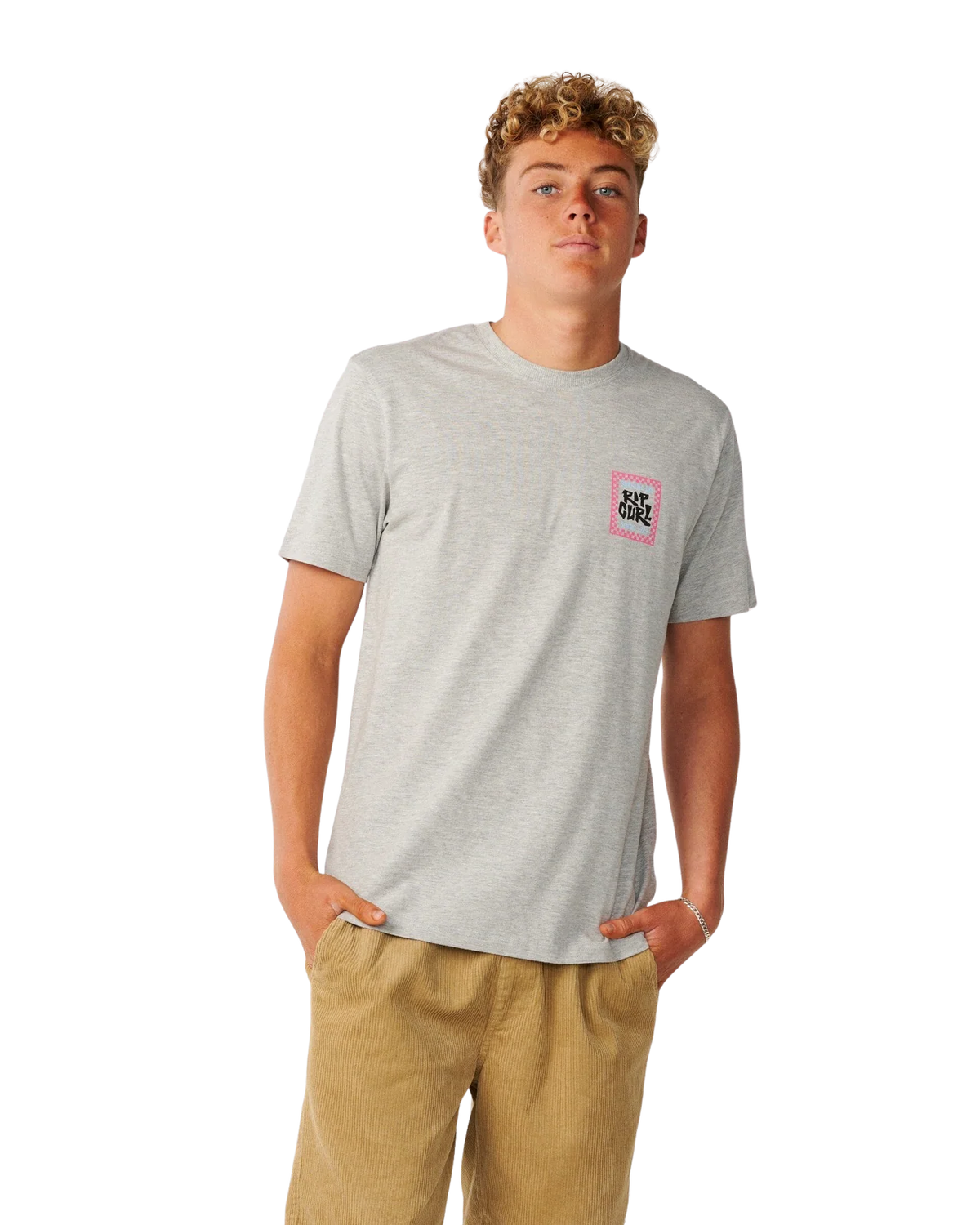 Rip Curl Streamline Line Up Tee - Grey Marle