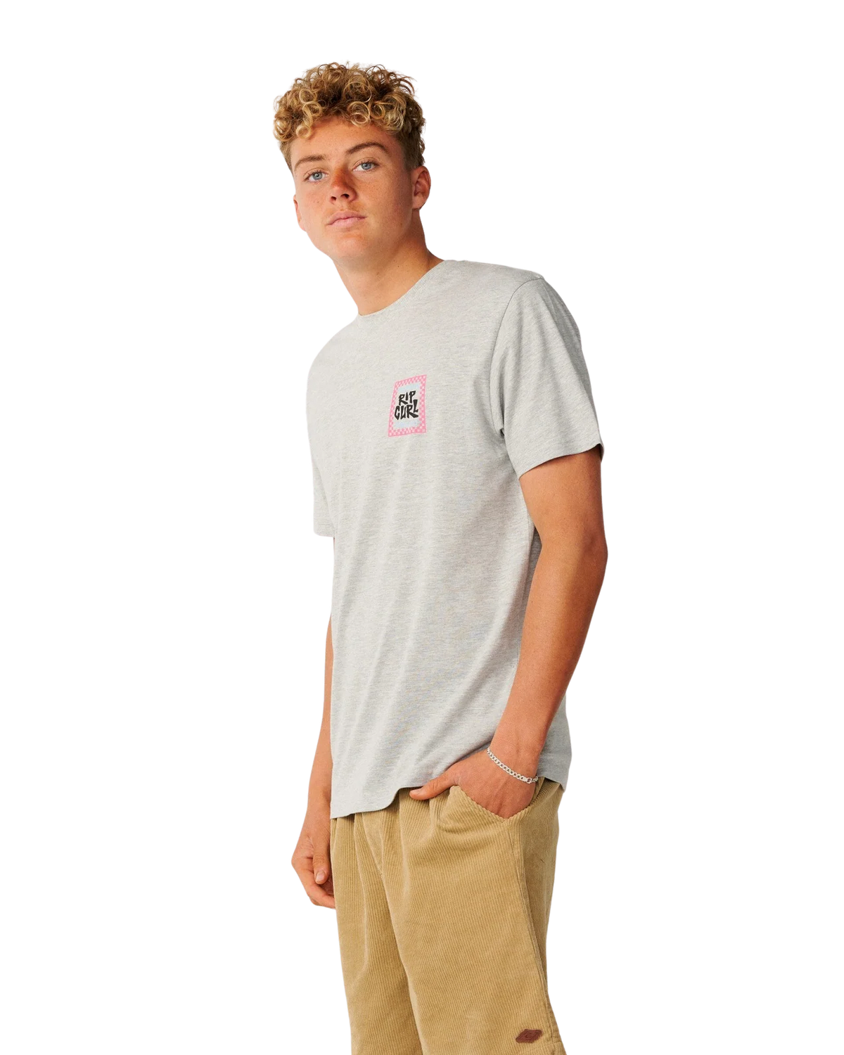 Rip Curl Streamline Line Up Tee - Grey Marle